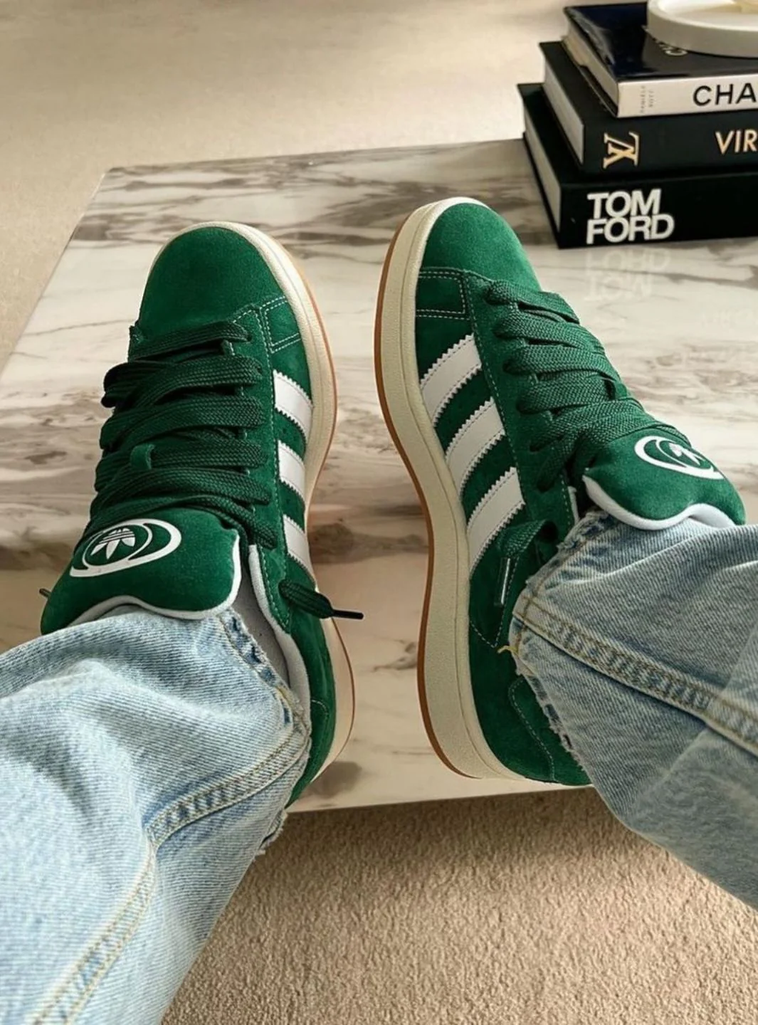 Adidas Campus 00s Dark Green Cloud White - Image 9