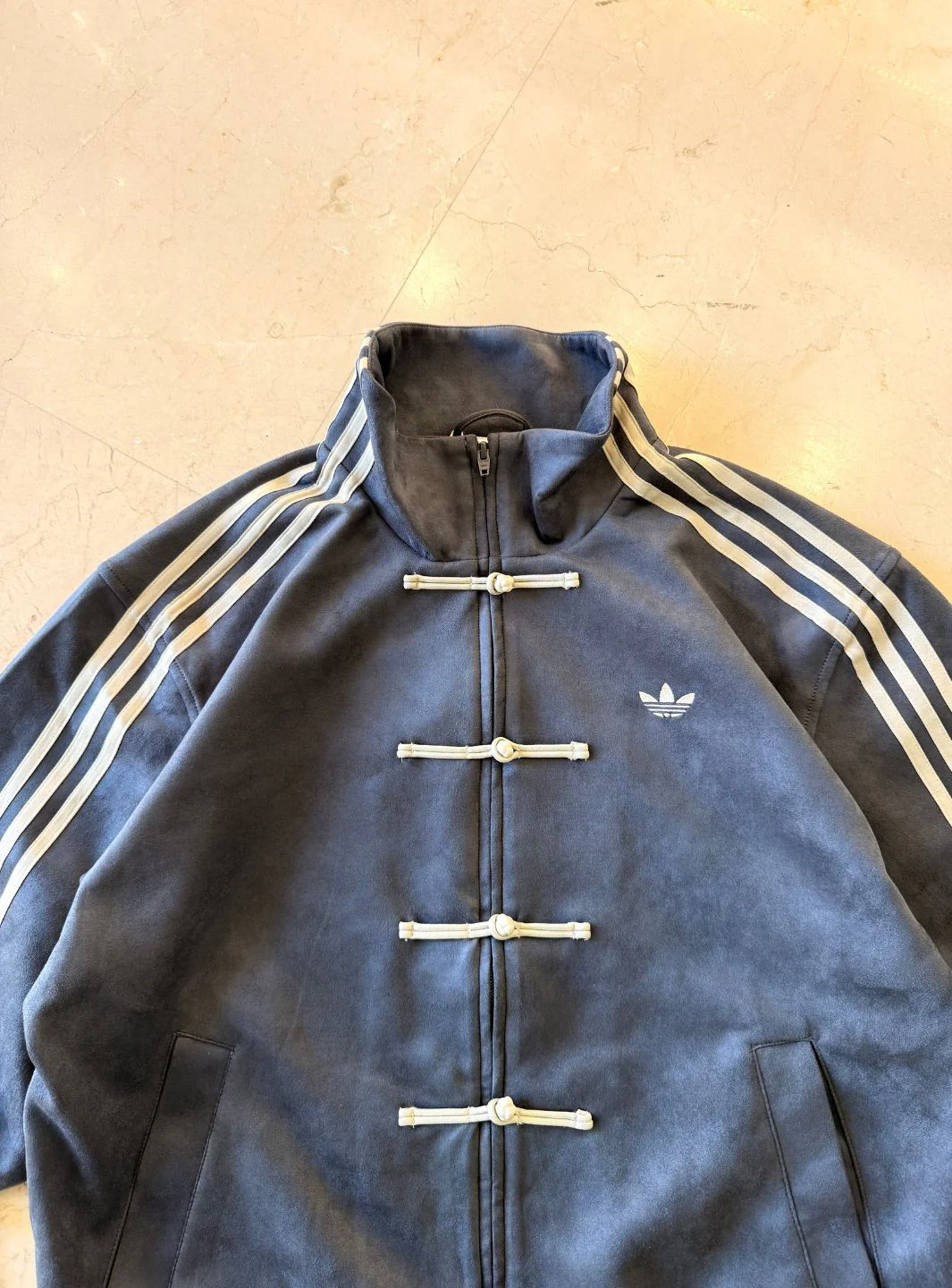 Adidas CTT Chinese Track Top 3.1 Gender Neutral Jacket Dark Grey (Asia Sizing) - Image 4