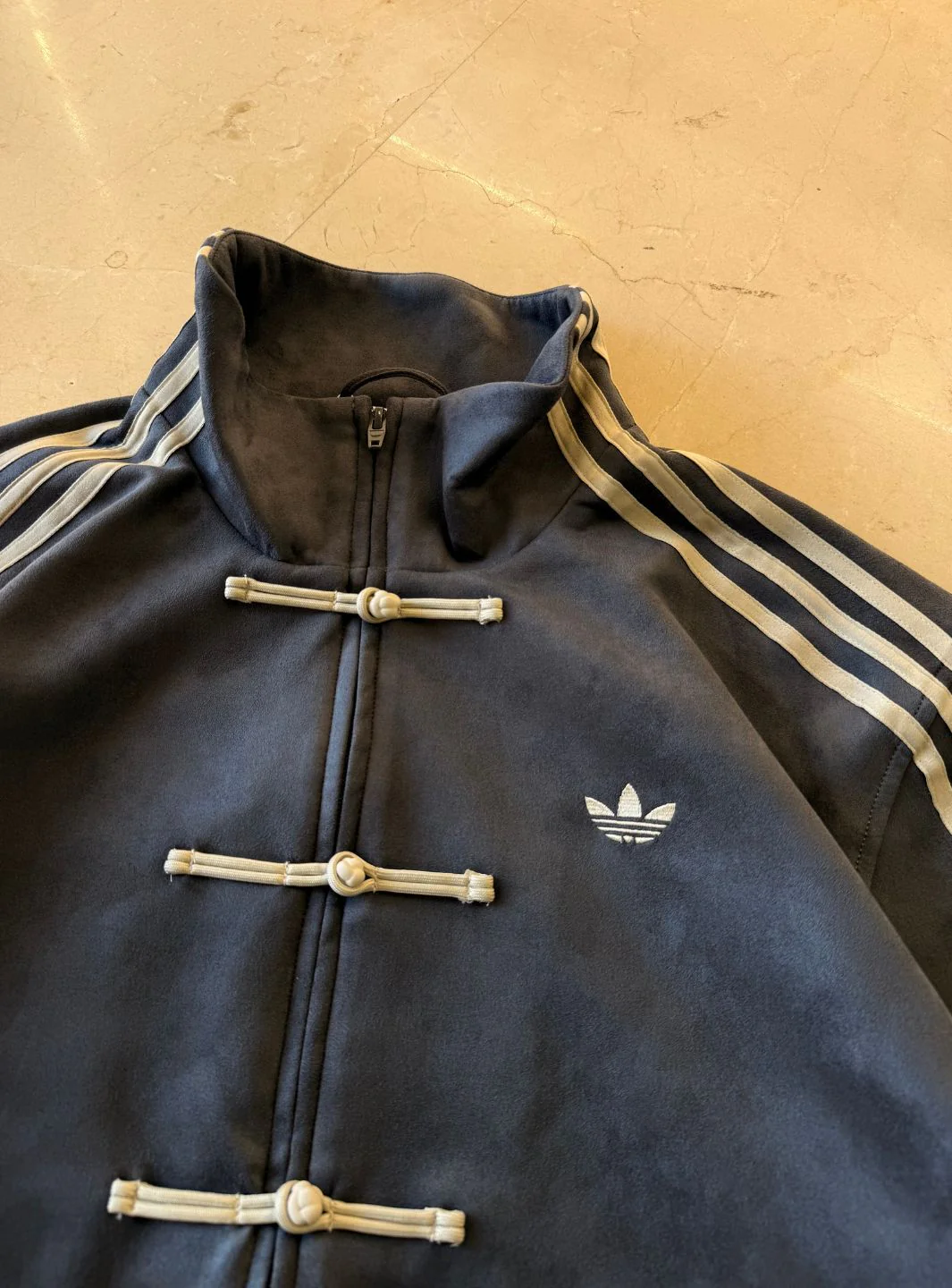 Adidas CTT Chinese Track Top 3.1 Gender Neutral Jacket Dark Grey (Asia Sizing) - Image 6