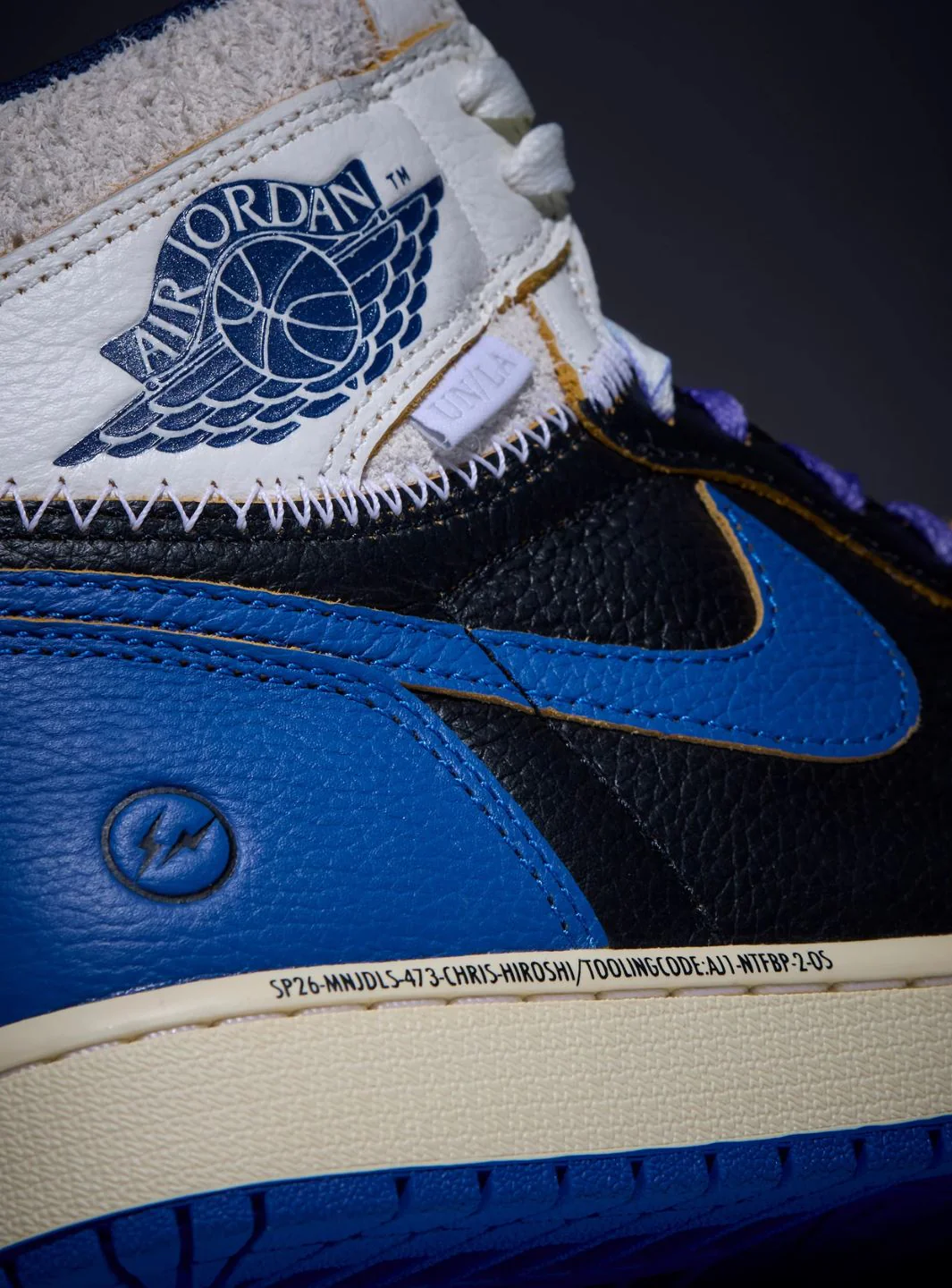 Air Jordan 1 Retro High OG SP Fragment x Union LA Sport Royal - Image 5