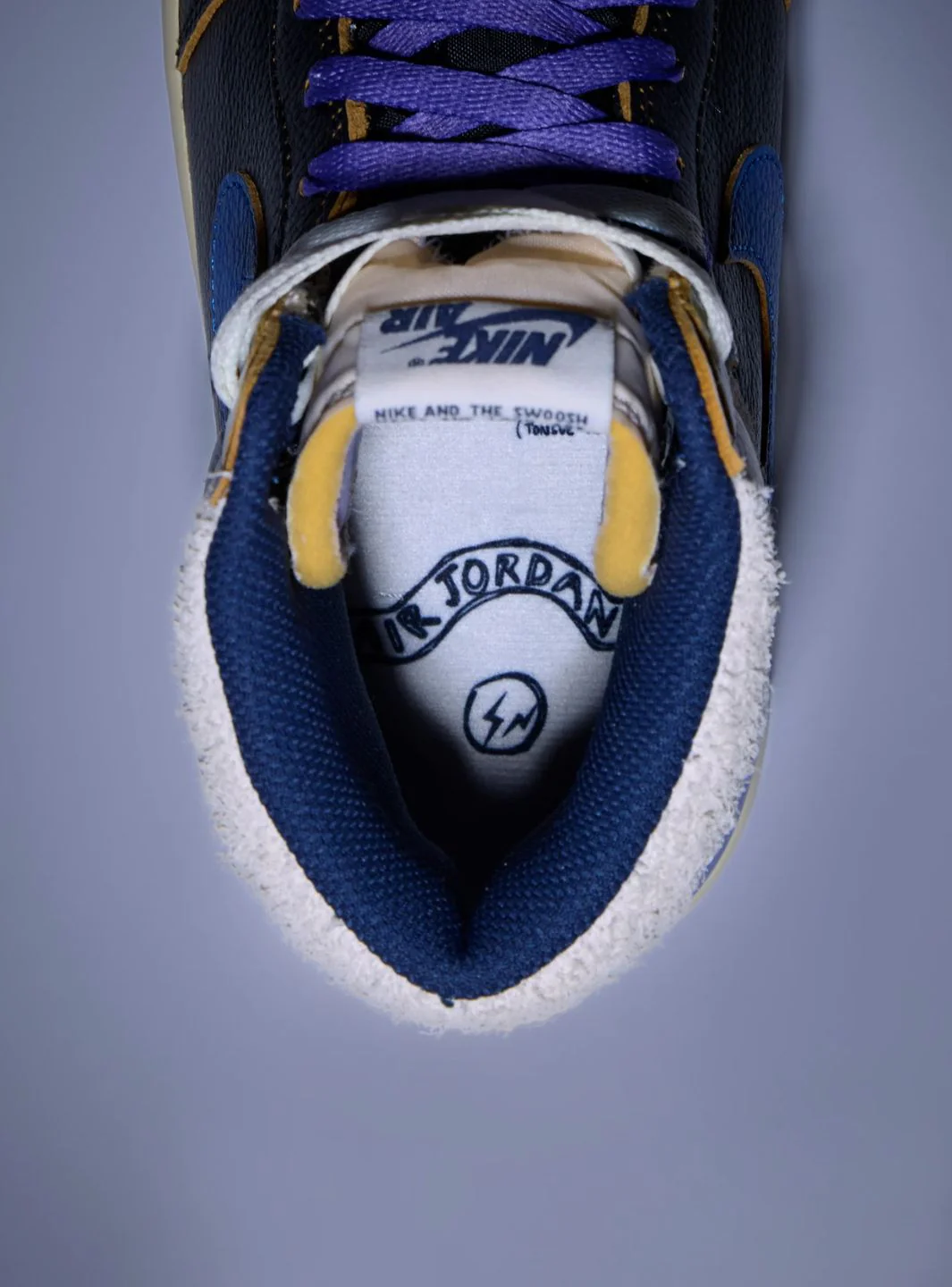 Air Jordan 1 Retro High OG SP Fragment x Union LA Sport Royal - Image 8