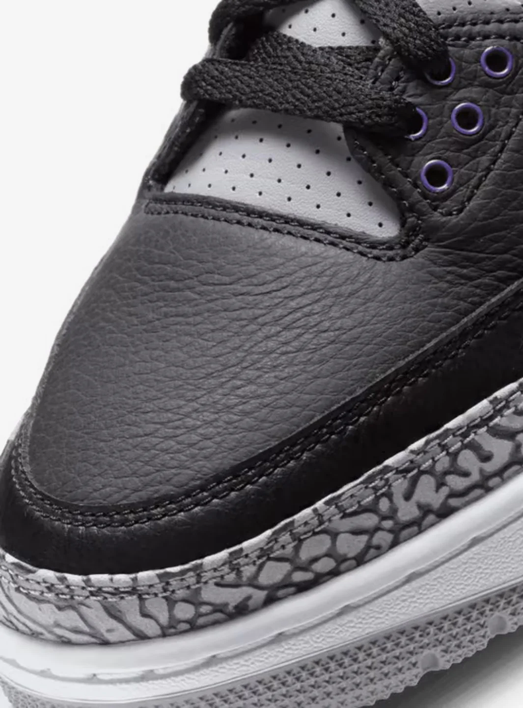 Air Jordan 3 Retro Black Court Purple - Image 3