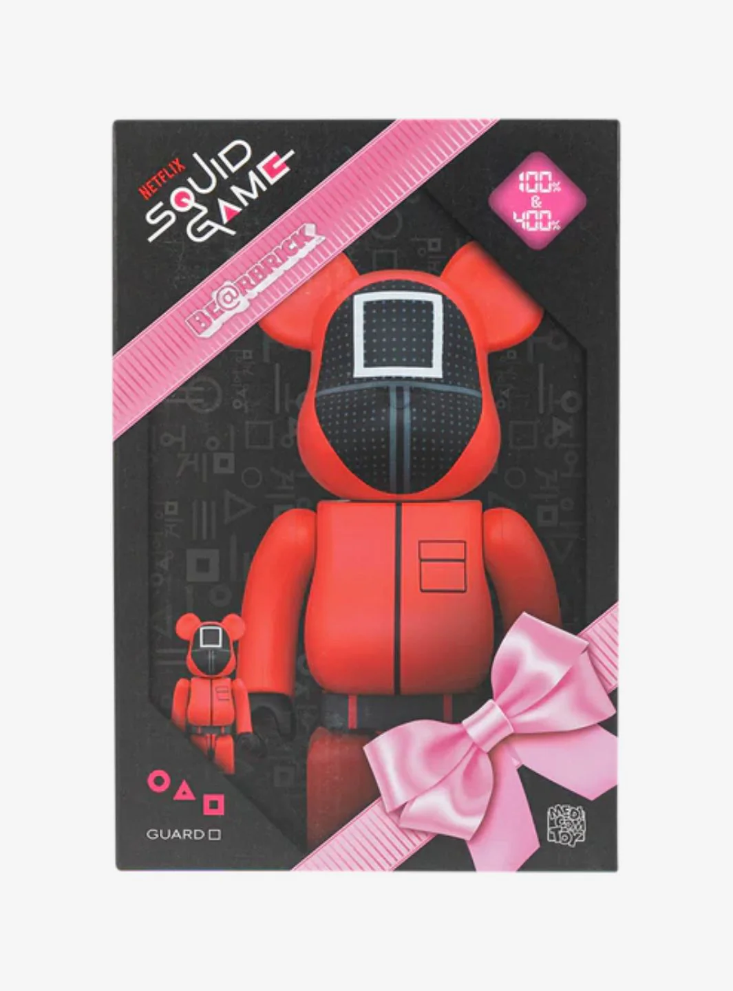 Bearbrick x Squid Game Guard (Square) 100% & 400% Set - Image 5