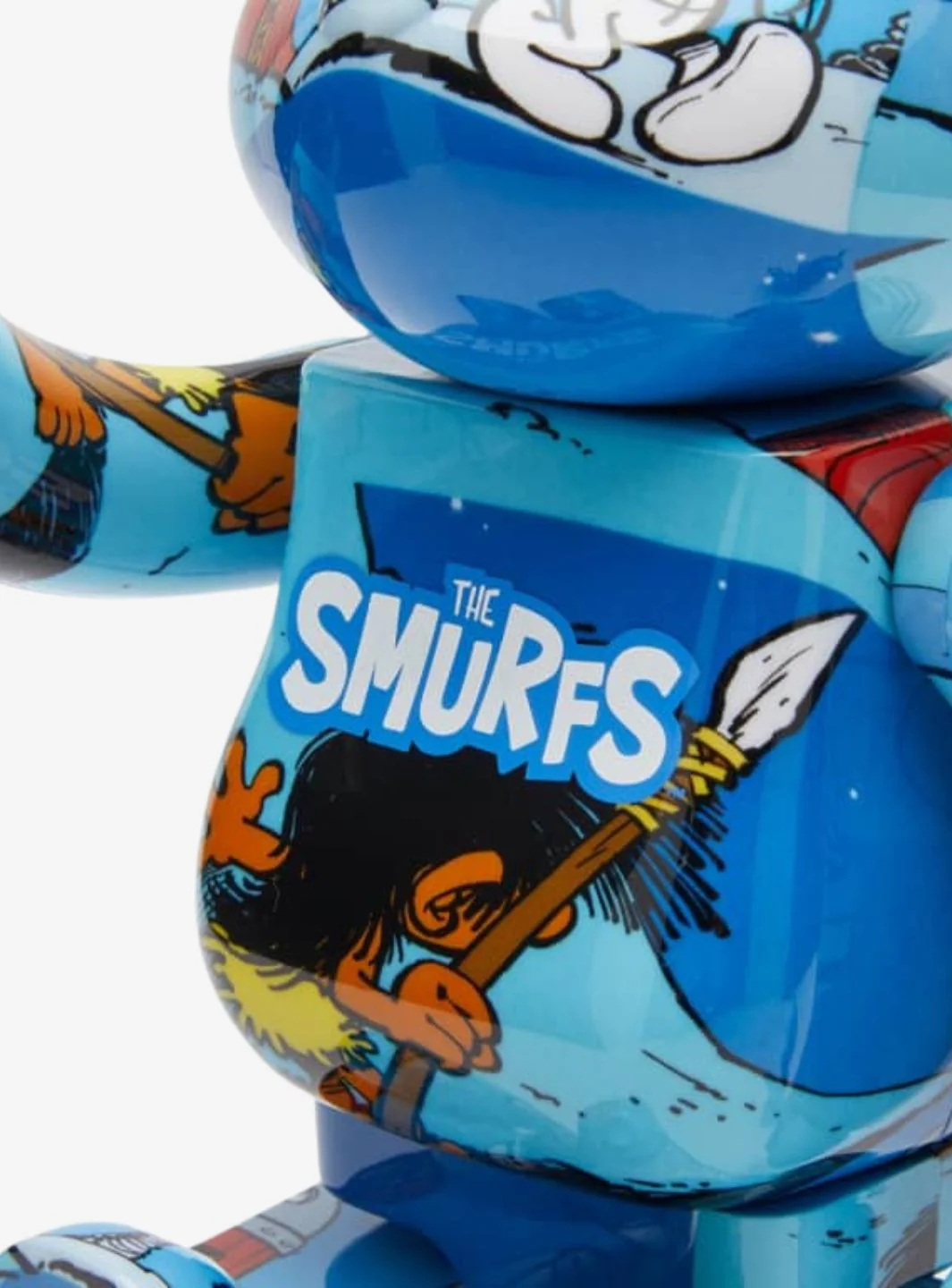 Bearbrick x The Smurfs (The Astrosmurf) 100% & 400% Set Blue - Image 5
