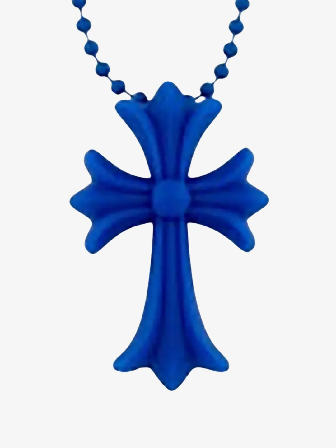 Chrome Hearts Cross Silicon Ball Chain Blue - Image 8
