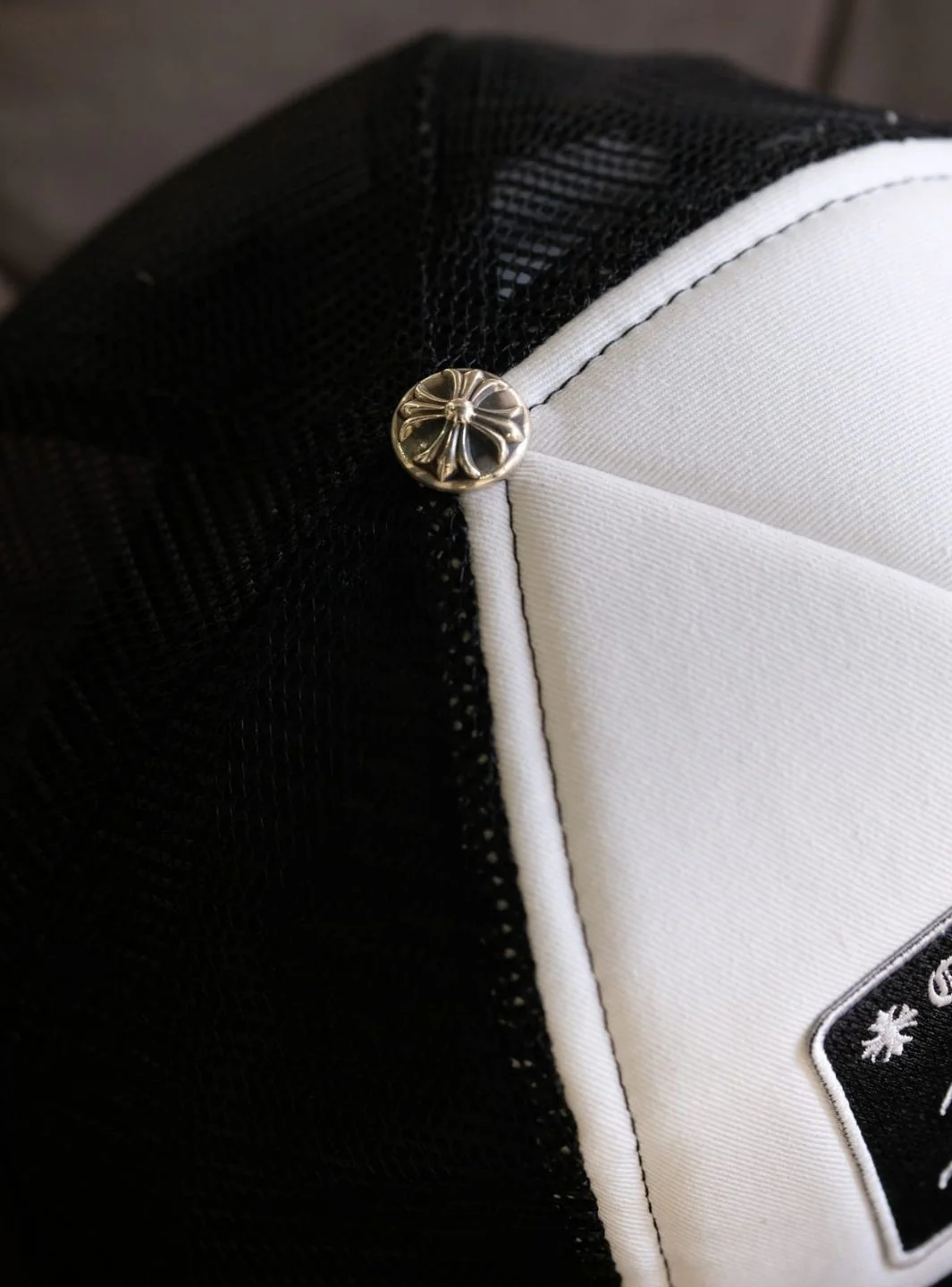 Chrome Hearts FUCK Hollywood Trucker Hat Black/White - Image 7