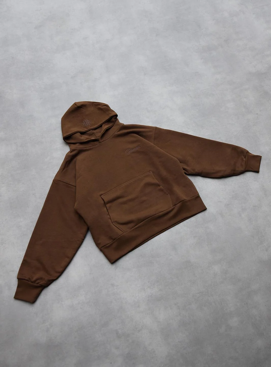 Garment Workshop Double Layer Hoodie Brown - Image 2