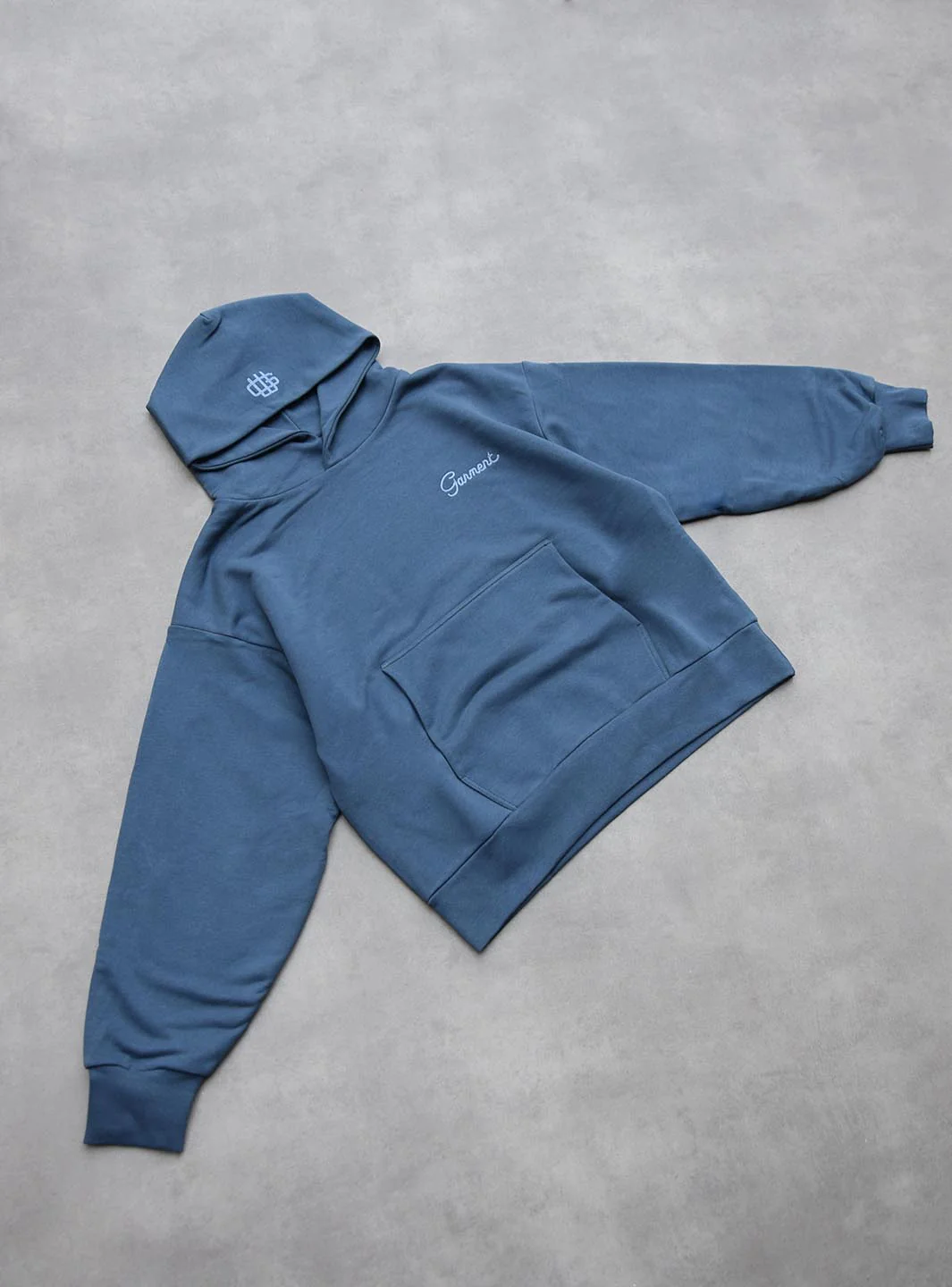 Garment Workshop Double Layer Hoodie Navy - Image 2