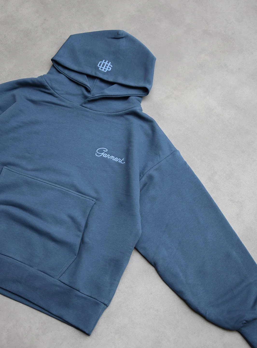 Garment Workshop Double Layer Hoodie Navy - Image 3