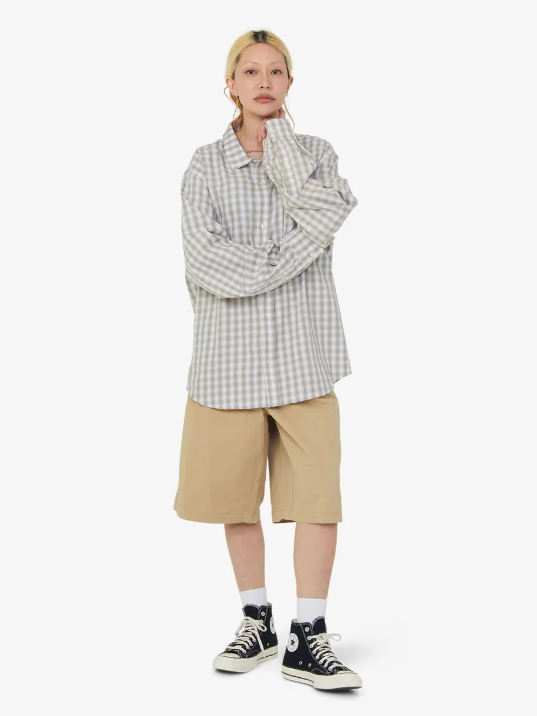 HUF Sorta Long Chino Short Beige - Image 9