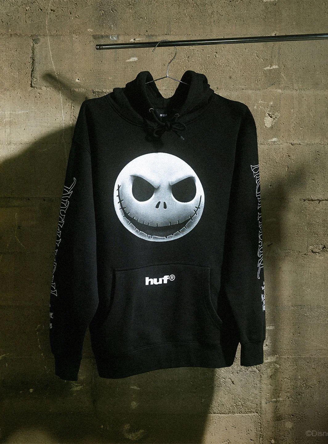 HUF x Disney Nightmare Before Christmas Jack Skellington Hoodie Black - Image 4