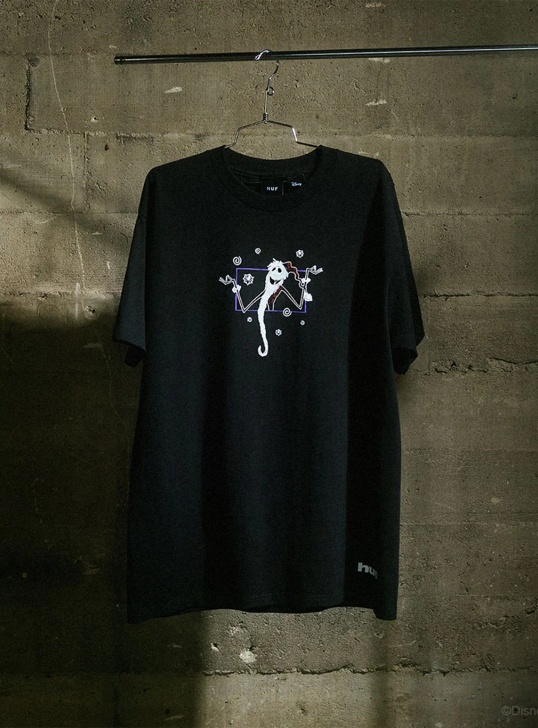 HUF x Disney Nightmare Before Christmas Xmas T-Shirt Black - Image 5
