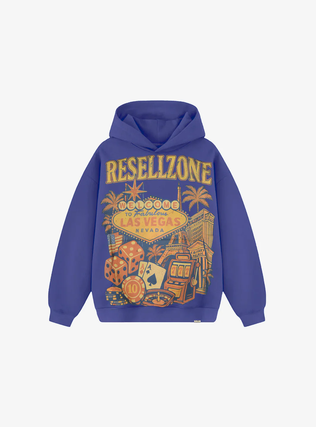 ResellZone Las Vegas Hooded Sweatshirt Petrol Blue