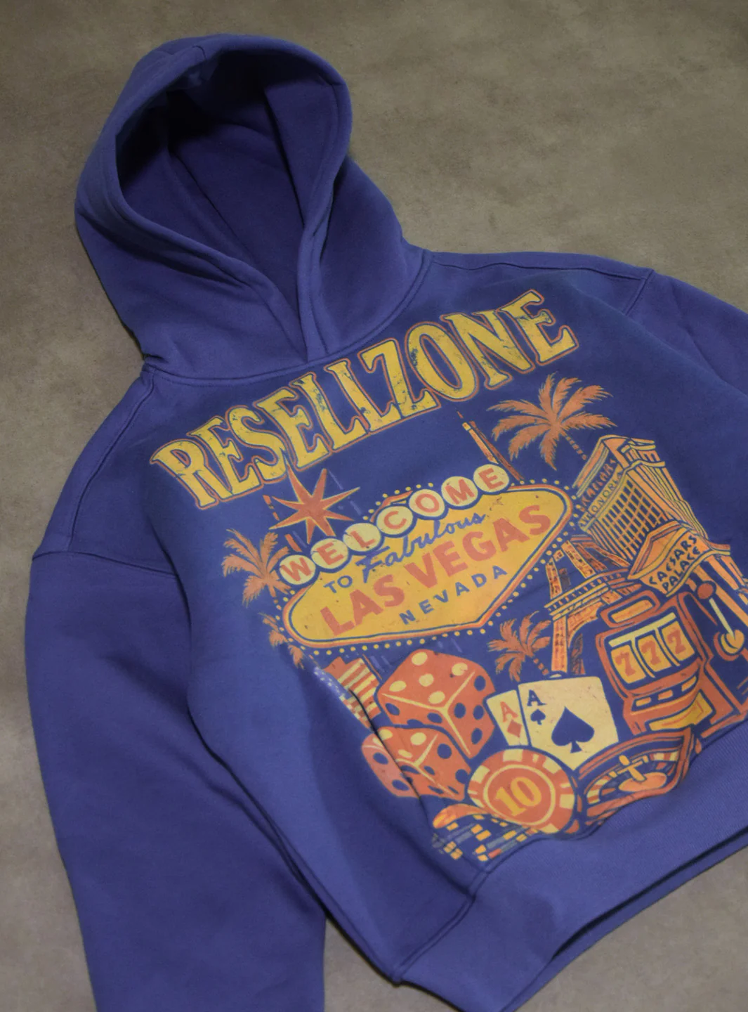 ResellZone Las Vegas Hooded Sweatshirt Petrol Blue - Image 4