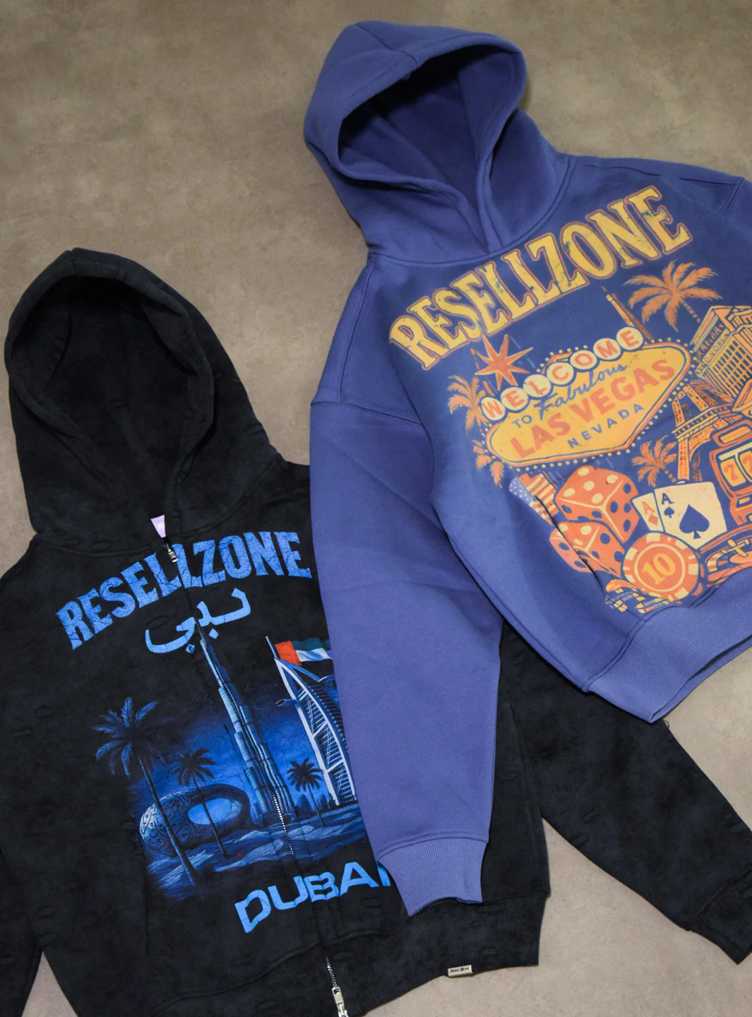 ResellZone Las Vegas Hooded Sweatshirt Petrol Blue - Image 6
