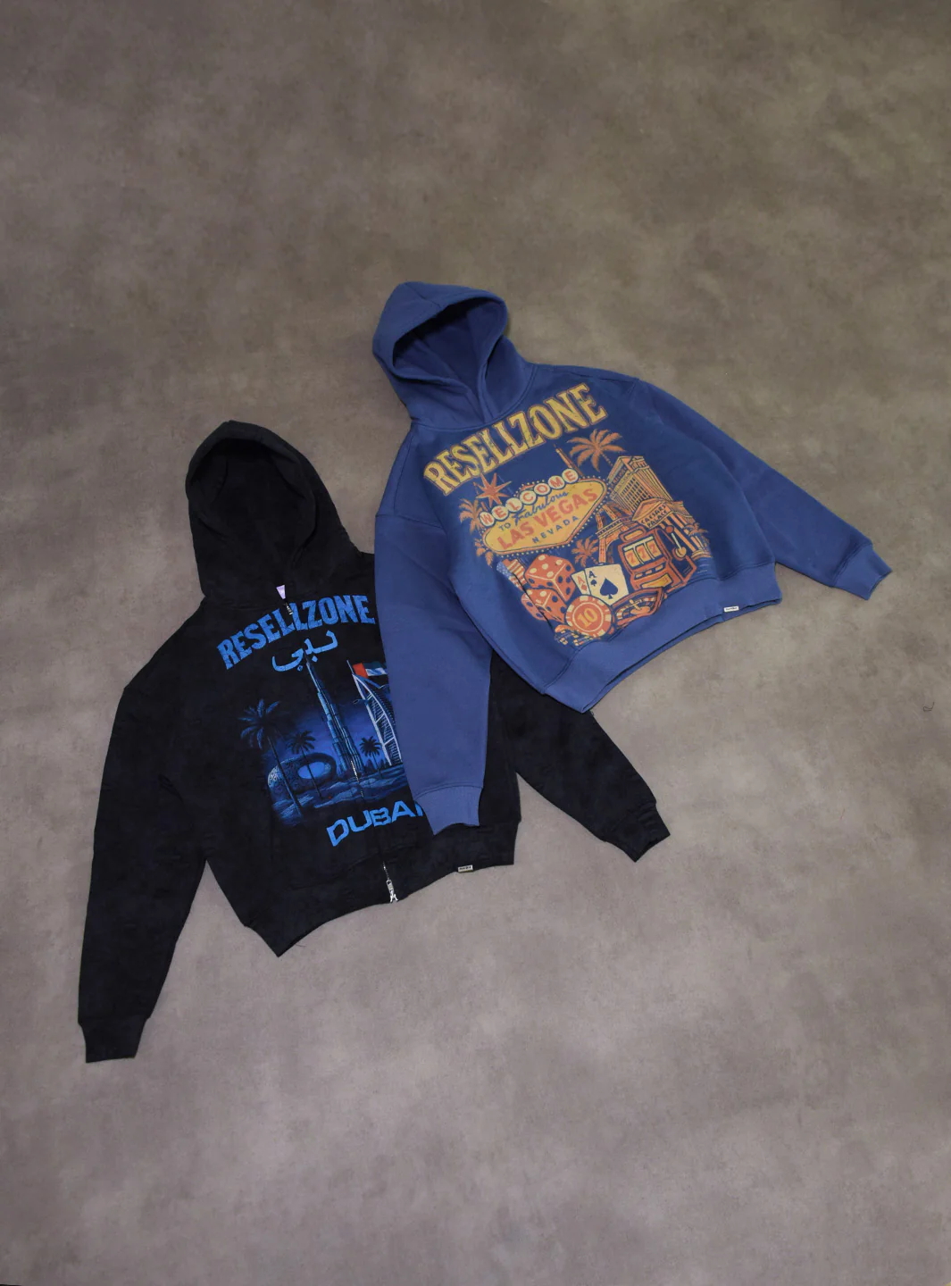 ResellZone Las Vegas Hooded Sweatshirt Petrol Blue - Image 7