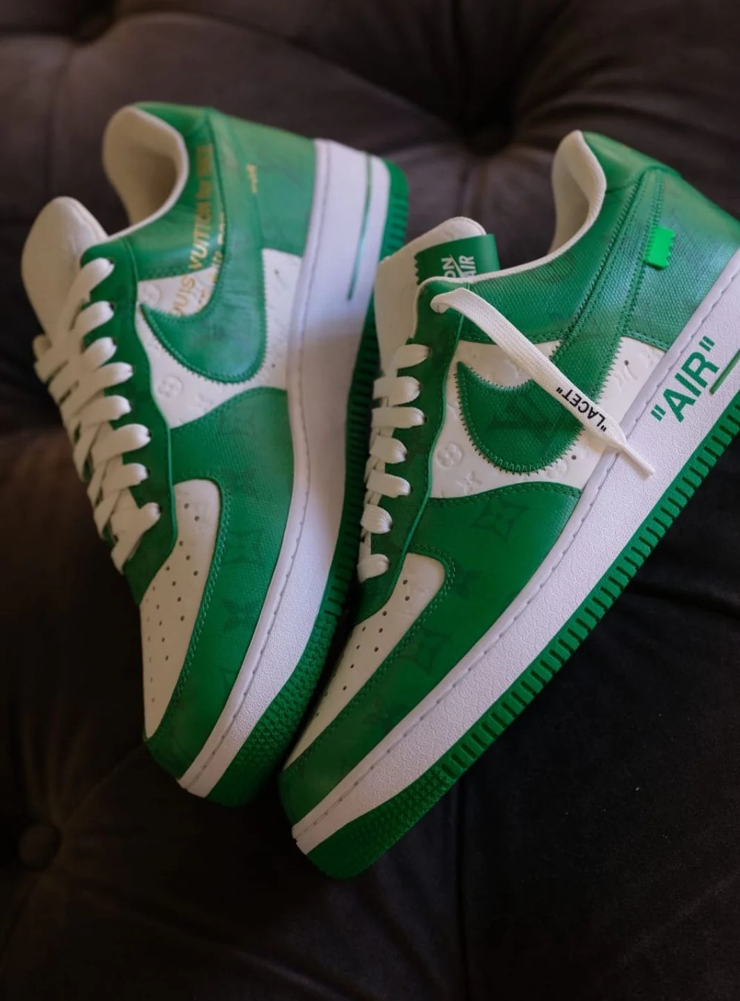 Louis Vuitton Nike Air Force 1 Low By Virgil Abloh White Green - Image 12