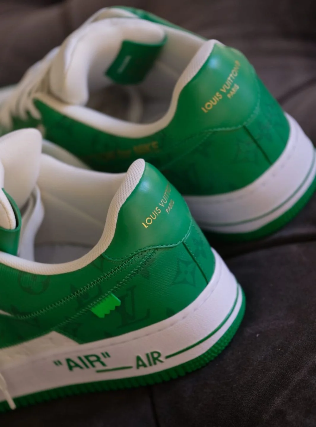 Louis Vuitton Nike Air Force 1 Low By Virgil Abloh White Green - Image 13