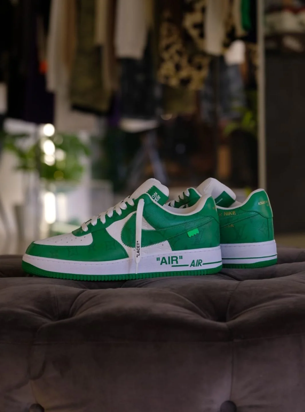 Louis Vuitton Nike Air Force 1 Low By Virgil Abloh White Green - Image 15