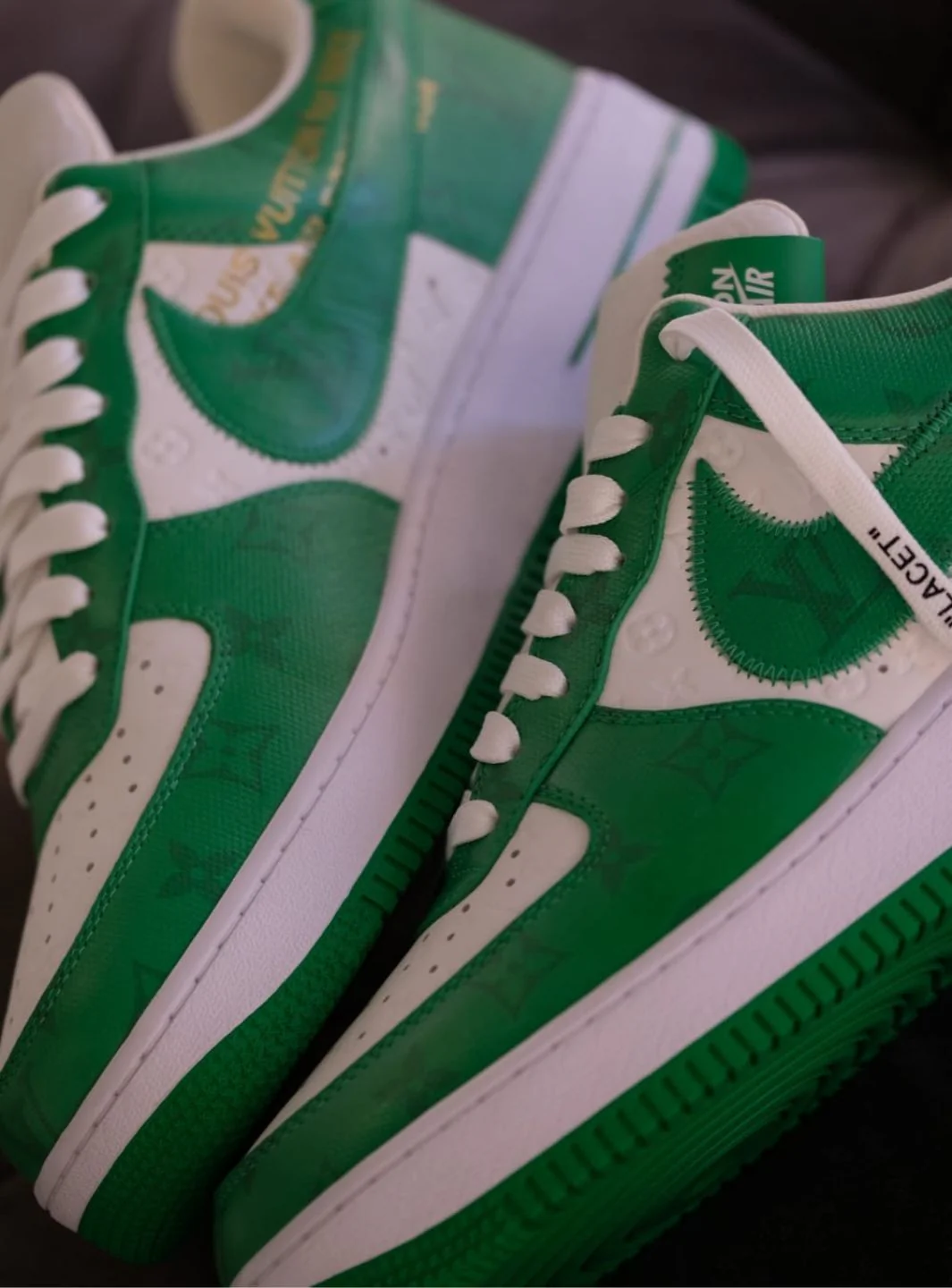 Louis Vuitton Nike Air Force 1 Low By Virgil Abloh White Green - Image 16