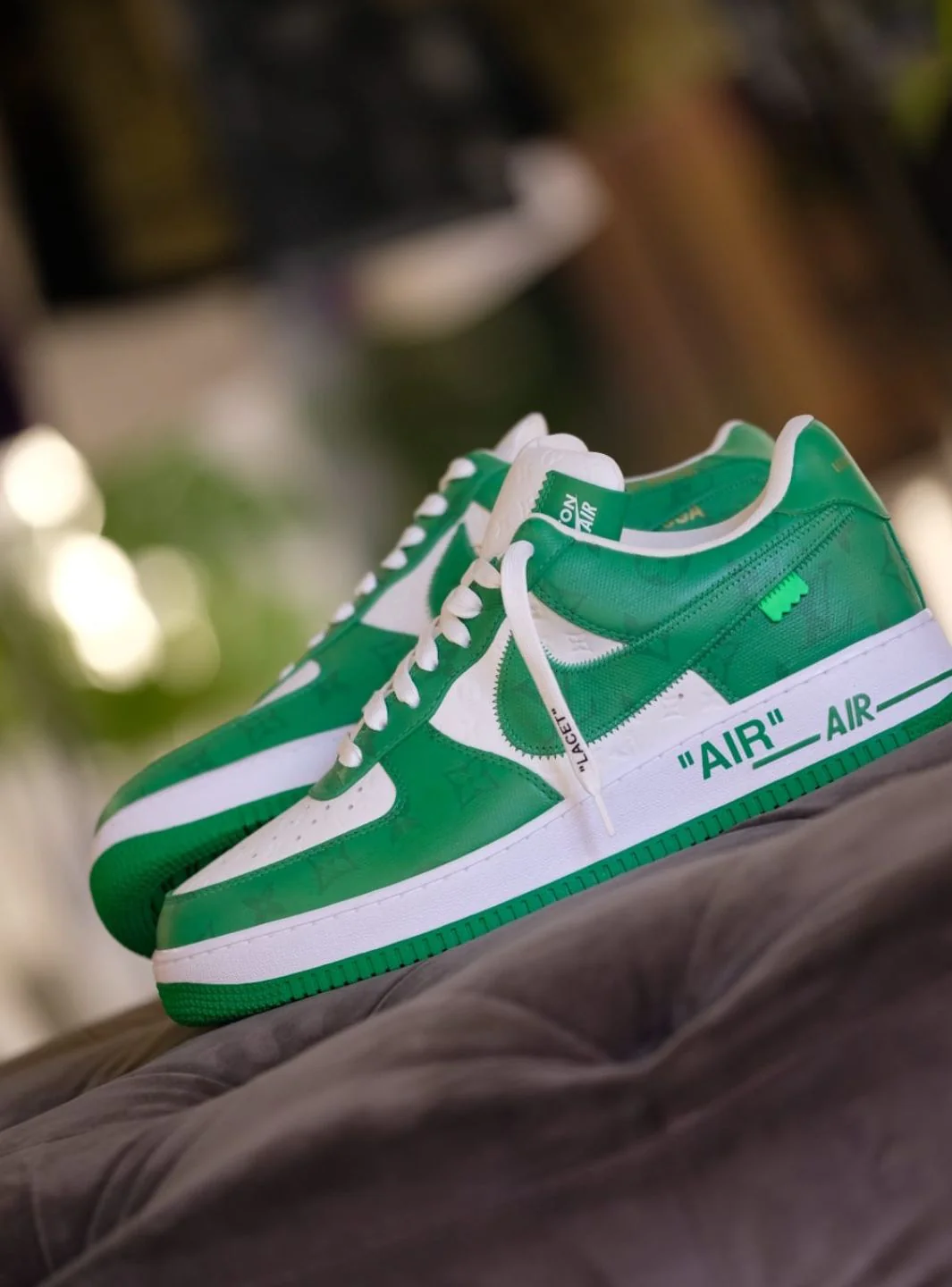 Louis Vuitton Nike Air Force 1 Low By Virgil Abloh White Green - Image 5
