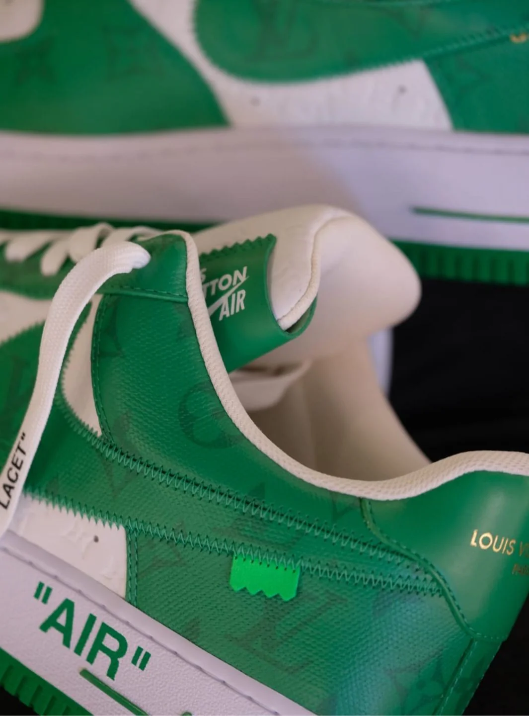 Louis Vuitton Nike Air Force 1 Low By Virgil Abloh White Green - Image 8