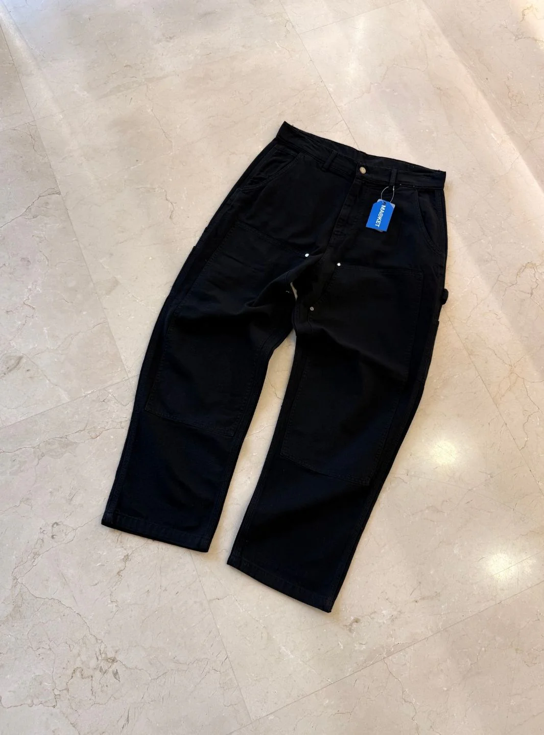 Market Studios Black Pants Double Knee Workpants - Image 3