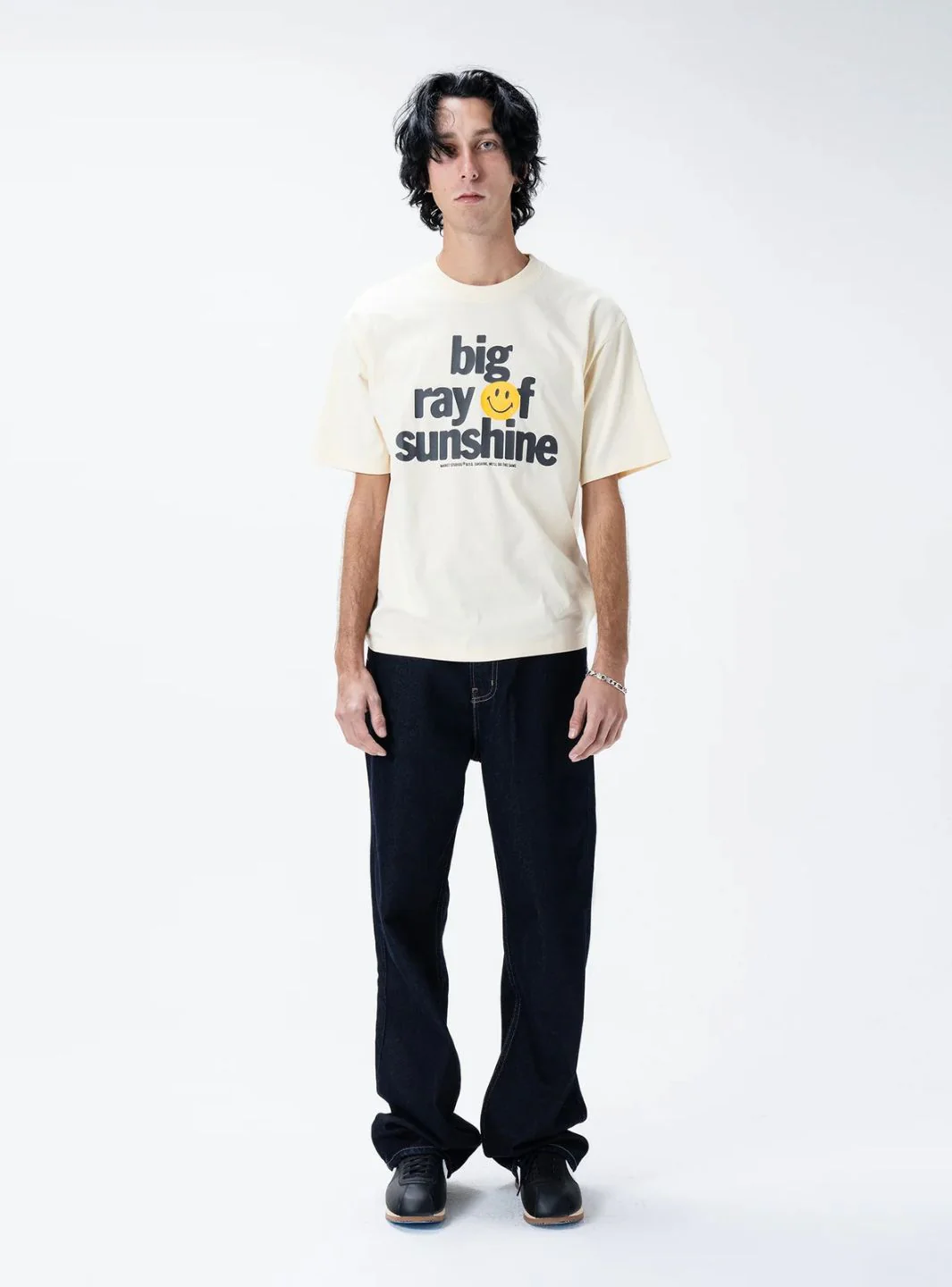 Market Studios Smiley Sunshine T-Shirt Cream - Image 5
