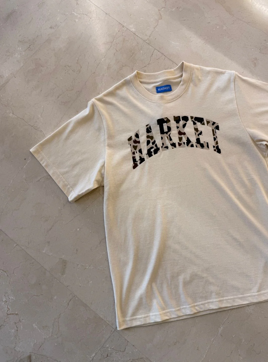 Market Studios T-Shirt Cream Camo - Image 7