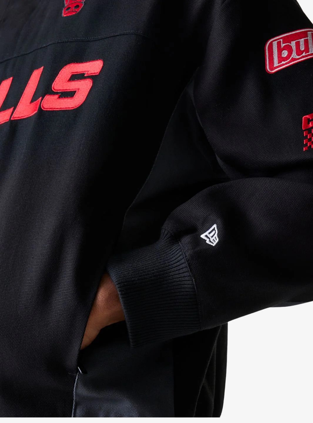 New Era Chicago Bulls NBA Black Motorsports Jacket - Image 3