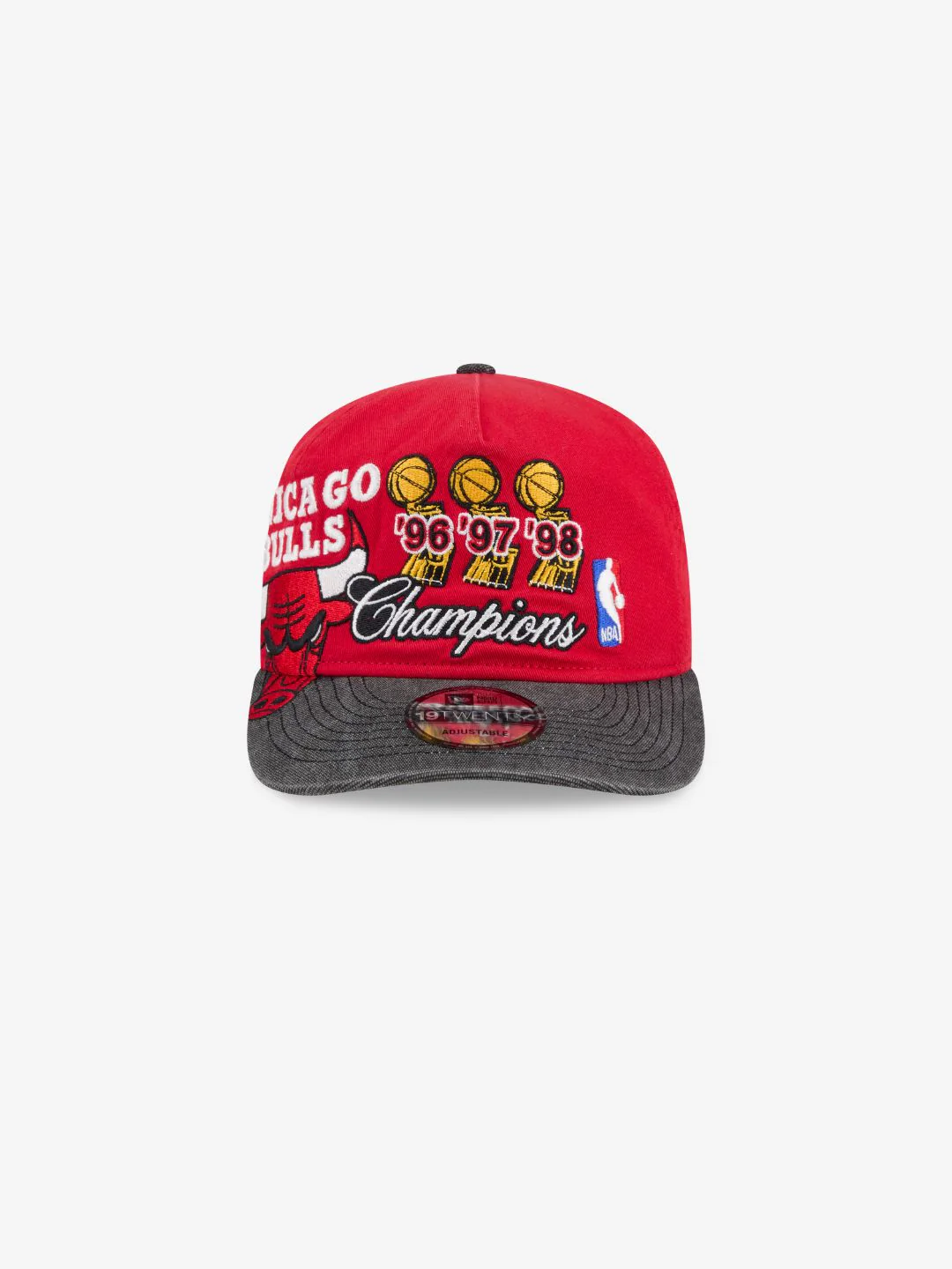New Era Chicago Bulls NBA Champions Red 9TWENTY Adjustable Cap - Image 2