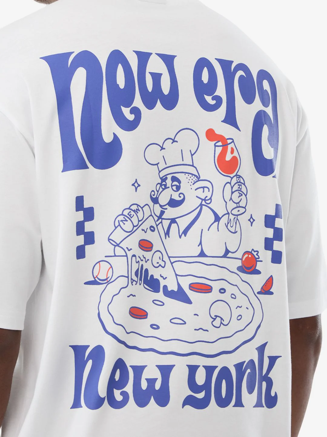 New Era Fun Graphic Oversized T-Shirt White - Image 4