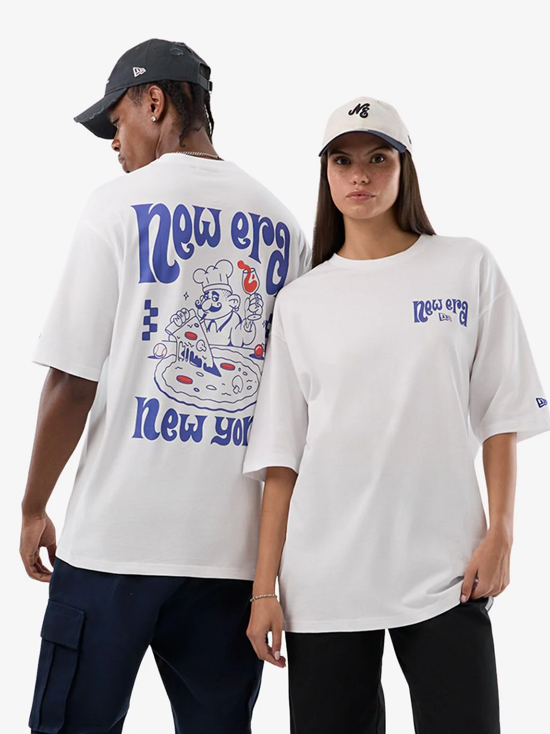 New Era Fun Graphic Oversized T-Shirt White - Image 5