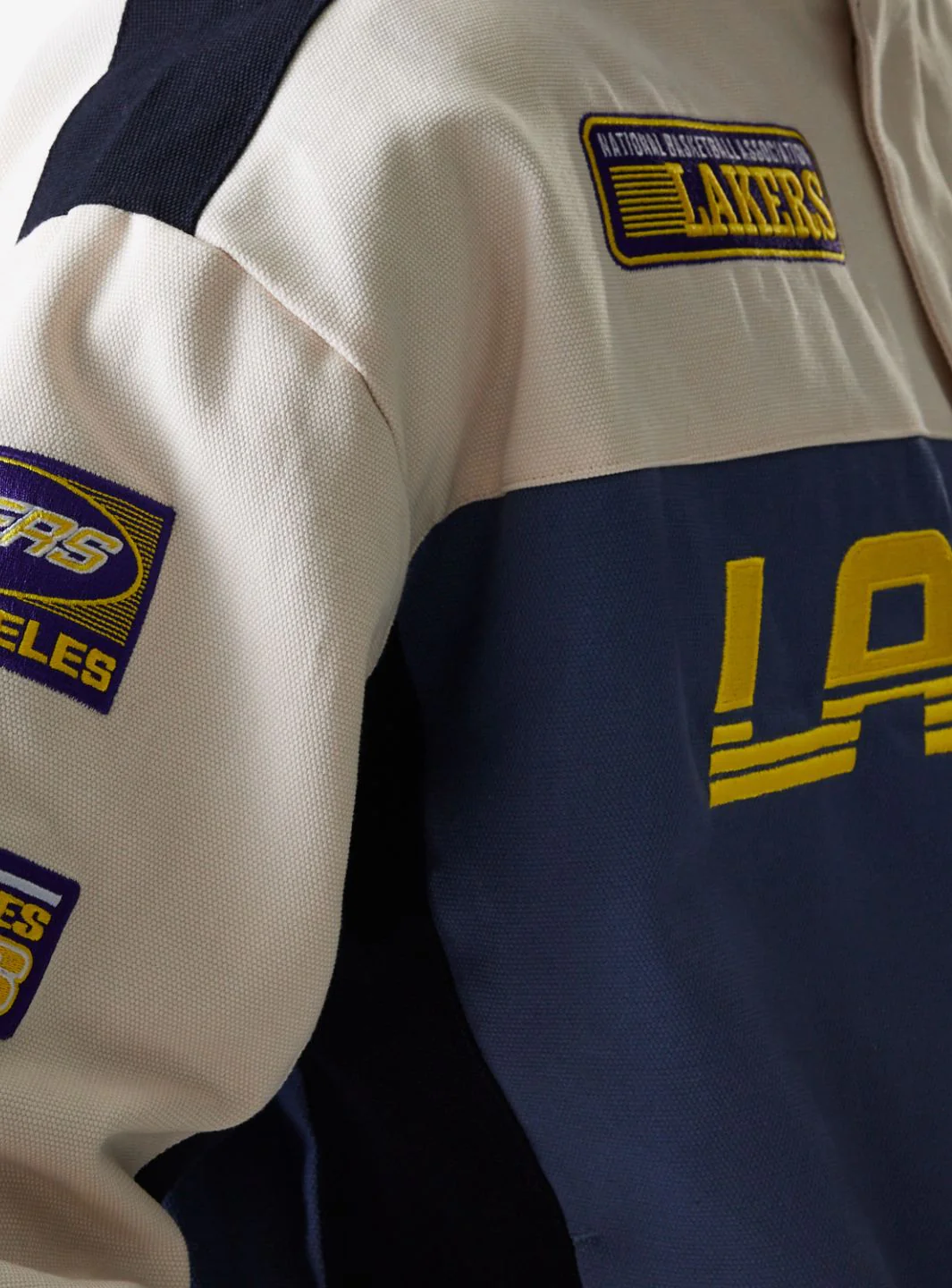 New Era LA Lakers NBA Dark Blue Motorsports Jacket - Image 4