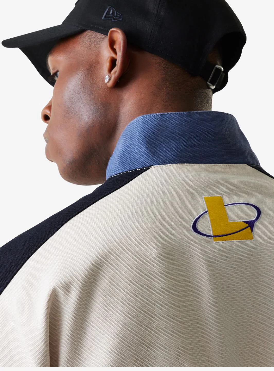 New Era LA Lakers NBA Dark Blue Motorsports Jacket - Image 5