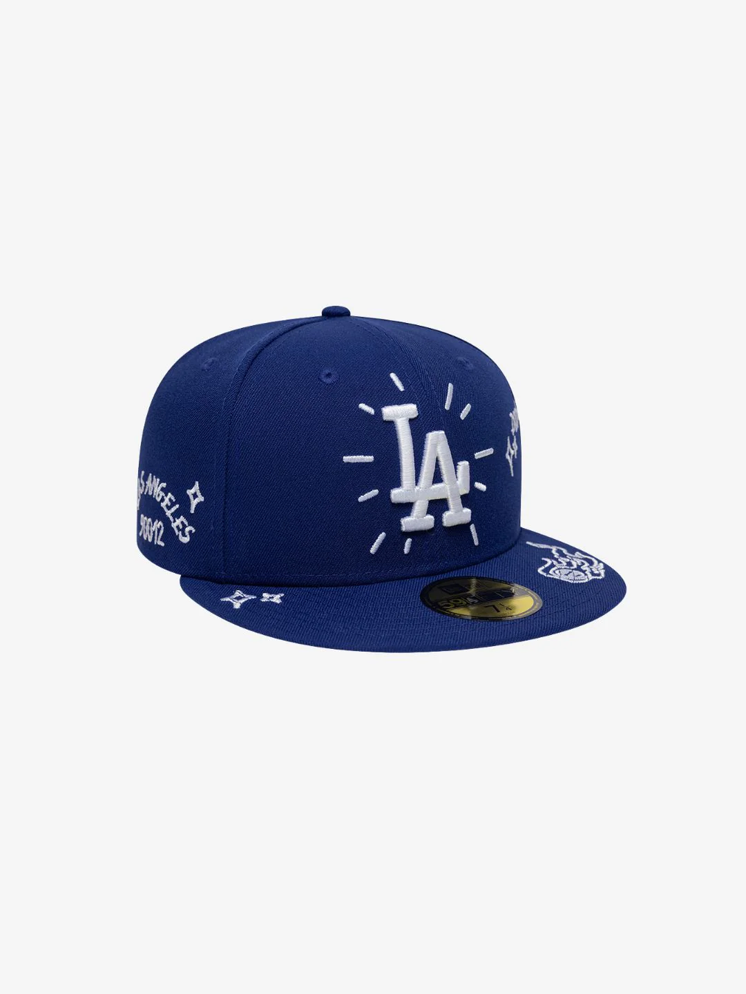 New Era Los Angeles Dodgers Scribble MLB 59FIFTY Blue Fitted Cap - Image 3