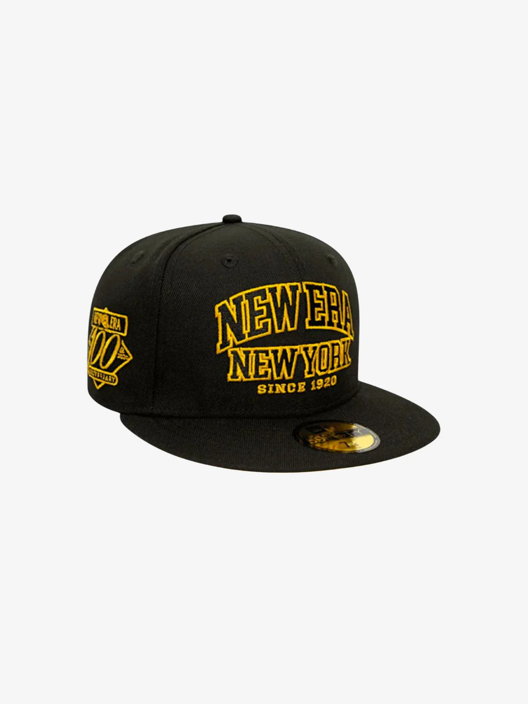 New Era New York Wordmark 100th Anniversary Black/Gold 59FIFTY Fitted Cap - Image 3