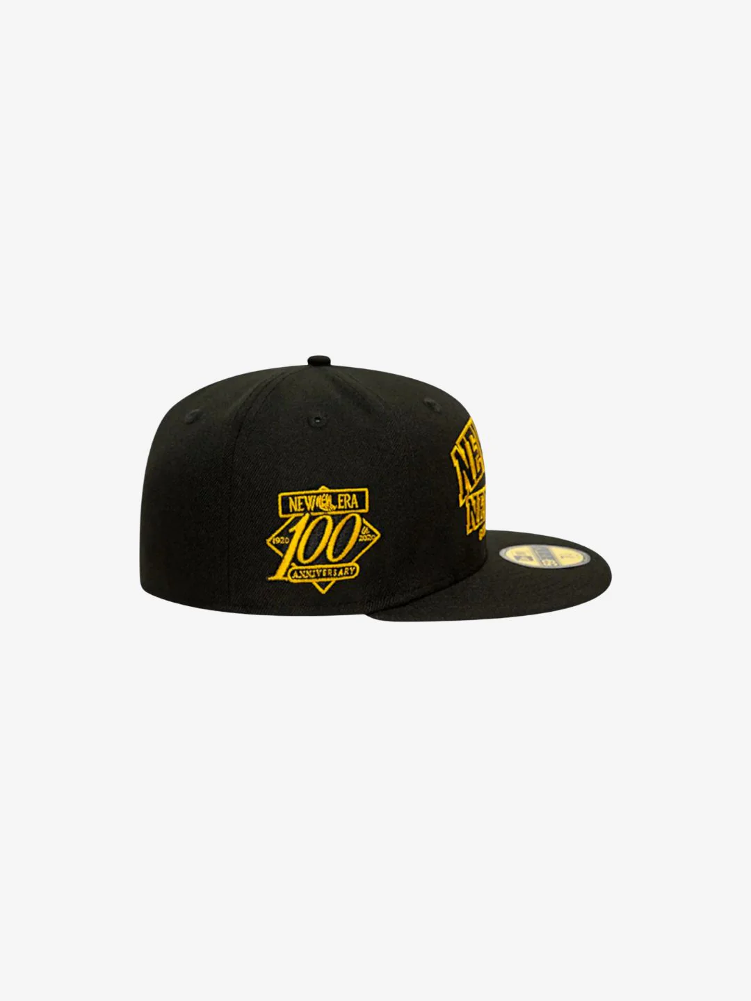 New Era New York Wordmark 100th Anniversary Black/Gold 59FIFTY Fitted Cap - Image 4