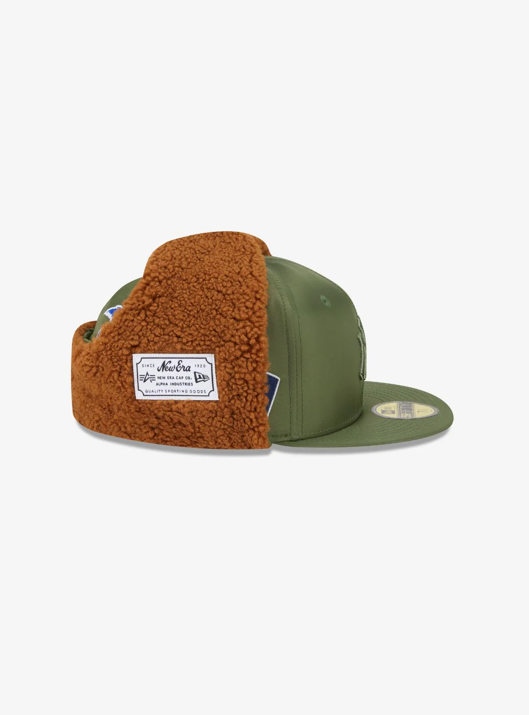 New Era x Alpha Industries 59FIFTY Olive Green Dog Ear Fitted Cap - Image 5