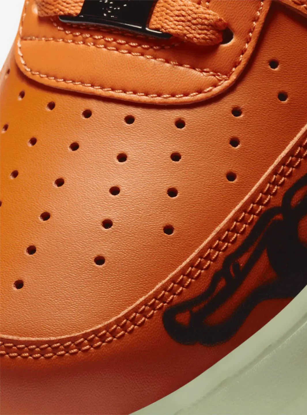 Nike Air Force 1 Low Orange Skeleton Halloween (2020) - Image 4