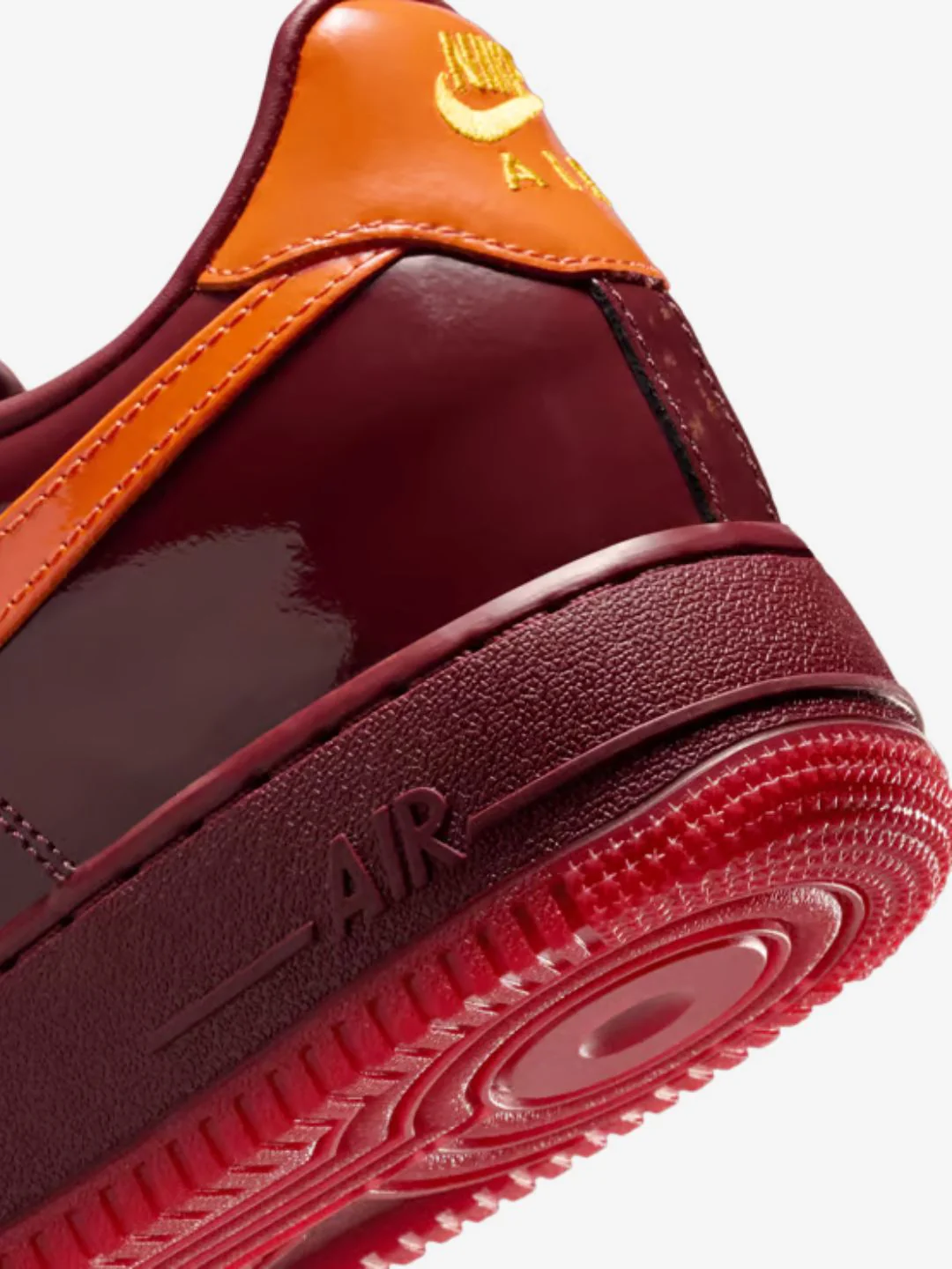 Nike Air Force 1 Low Patent Leather Dark Team Red Safety Orange - Image 5
