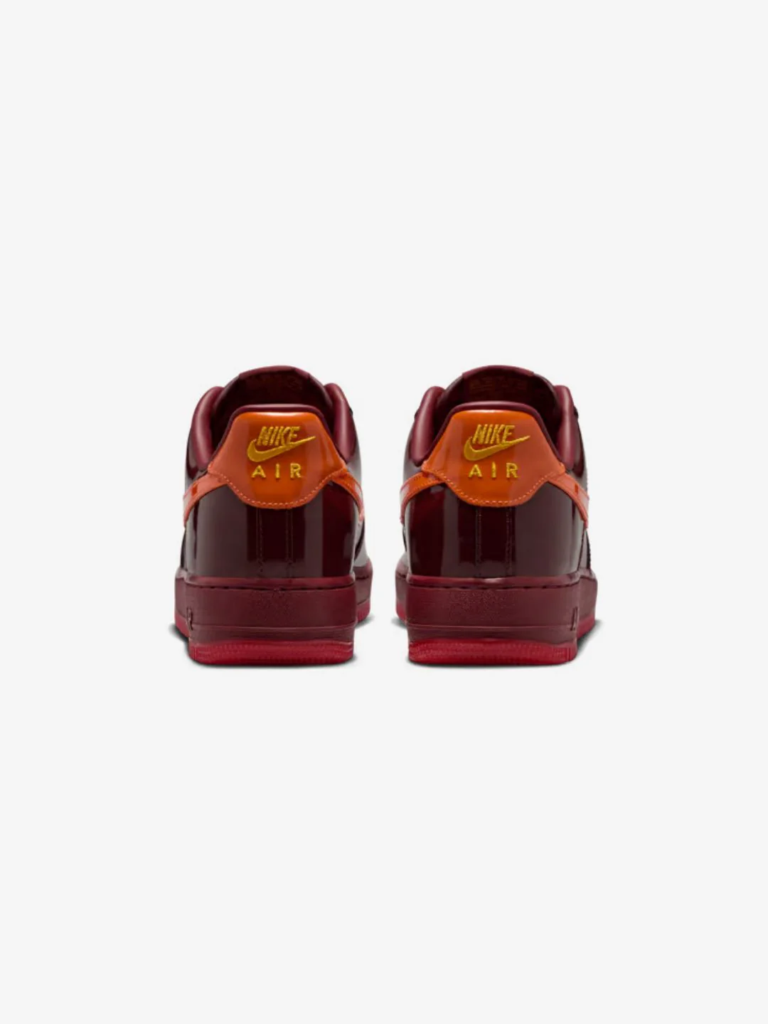 Nike Air Force 1 Low Patent Leather Dark Team Red Safety Orange - Image 6
