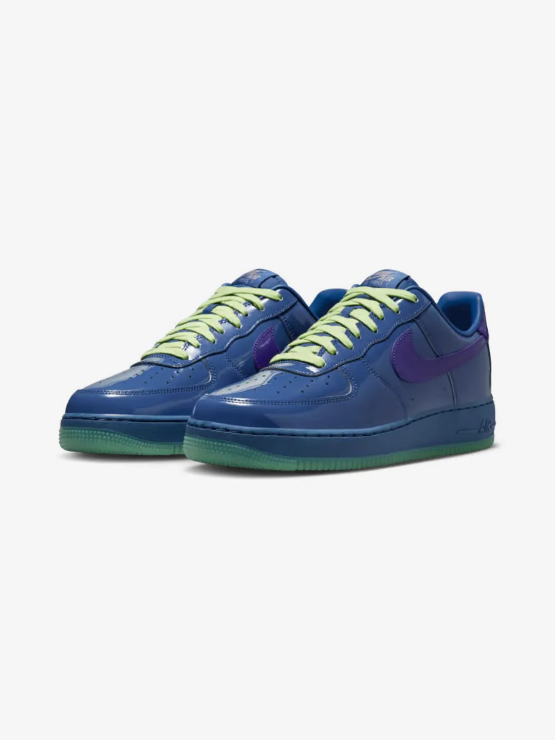 Nike Air Force 1 Low Patent Leather Mystic Navy Grape Ice - Image 2