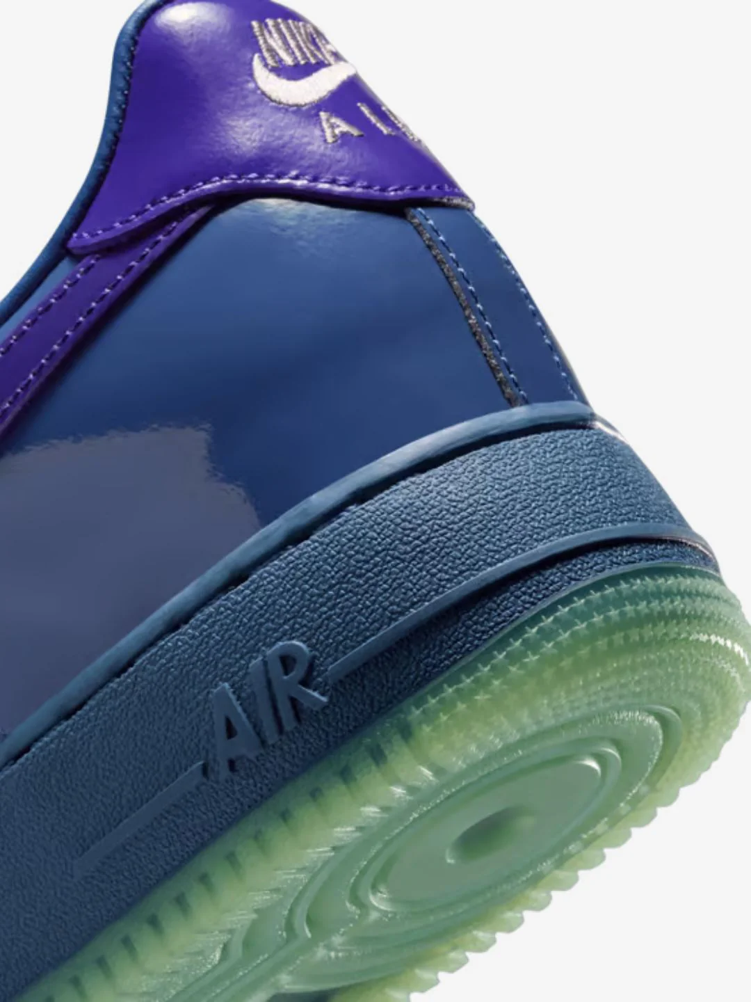 Nike Air Force 1 Low Patent Leather Mystic Navy Grape Ice - Image 5