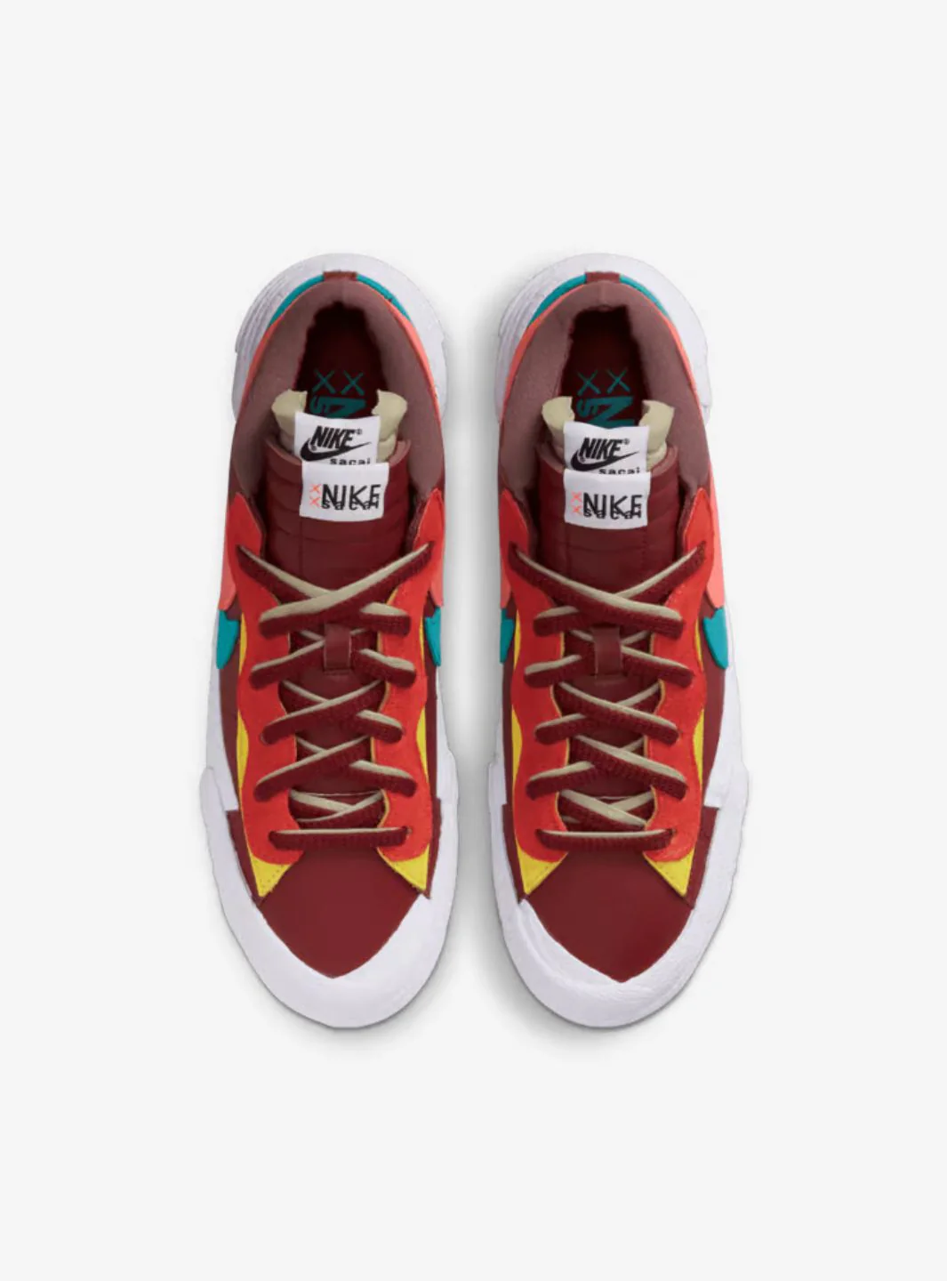 Nike Blazer Low Sacai KAWS Red - Image 4