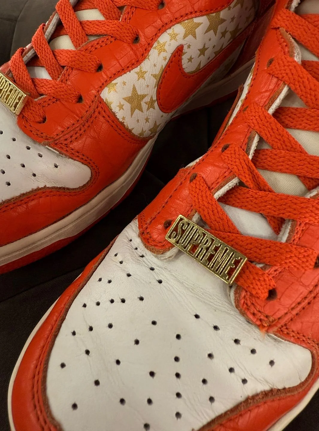 Nike Dunk High Pro SB Supreme Orange Stars - Usato 9/10 - Image 12