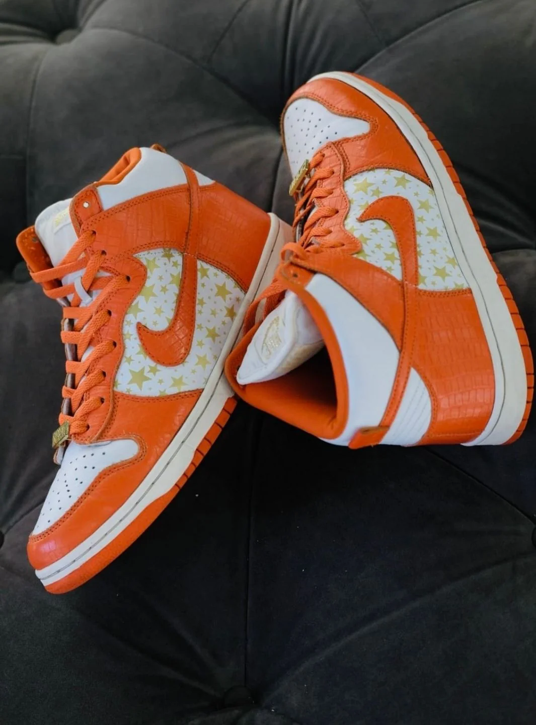 Nike Dunk High Pro SB Supreme Orange Stars - Usato 9/10 - Image 17