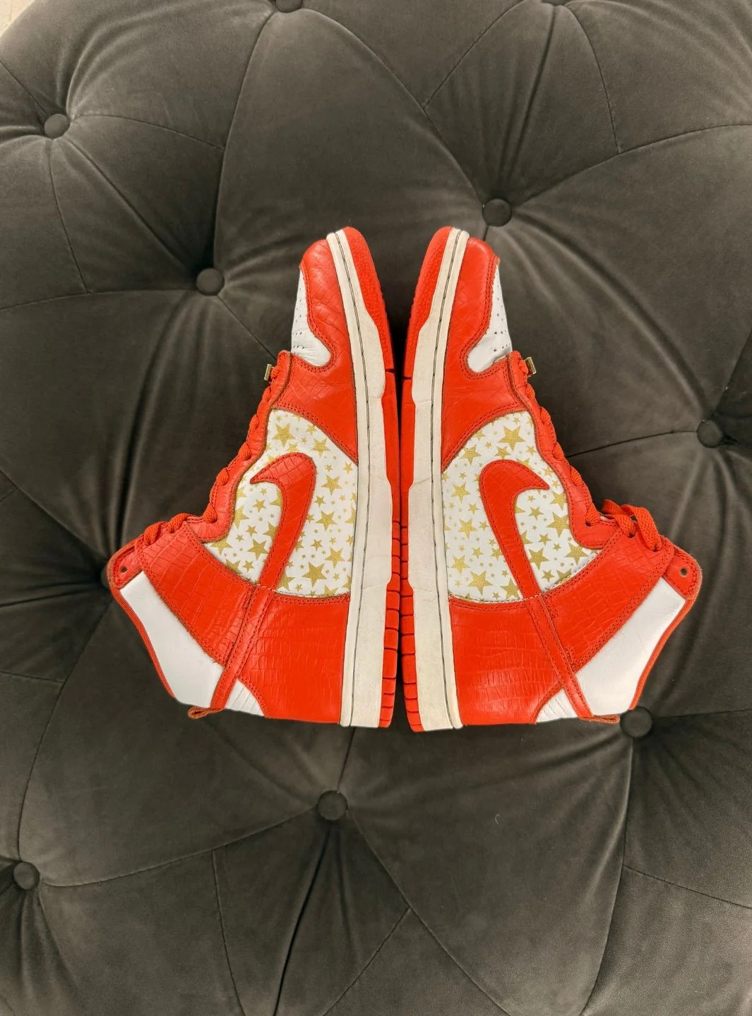 Nike Dunk High Pro SB Supreme Orange Stars - Usato 9/10 - Image 6