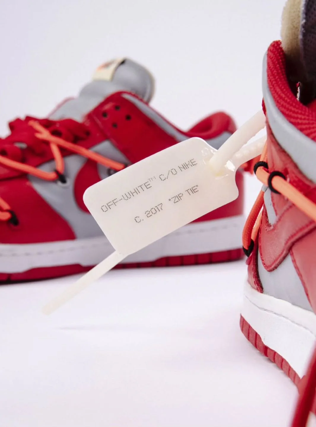 Nike Dunk Low Off-White University Red - Image 6