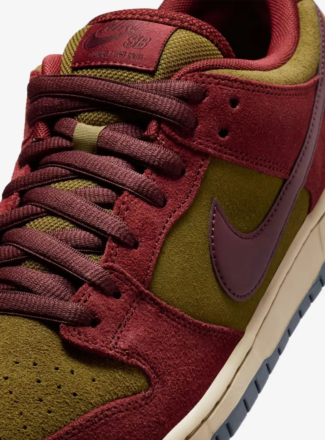 Nike SB Dunk Low Dark Team Red Olive Flak - Image 7